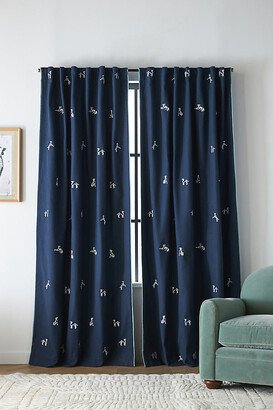 Monroe Dog Embroidered Curtain