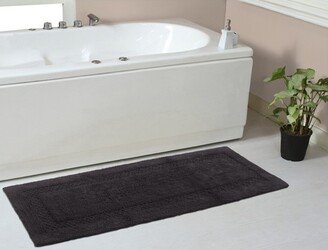 Home Weavers Inc 21x54 Classy Bathmat Collection Grey Cotton Tufted Bath Rug - Home Weavers