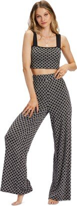 Juniors' Check Please Knit Jacquard Pants