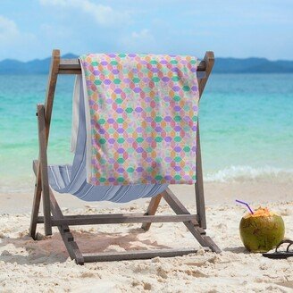 Stained Glass Pattern Beach Towel - 36 x 72