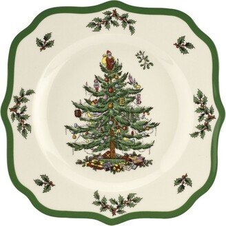 Christmas Tree 9 Inch Scalloped Salad Plate - 9 Inch