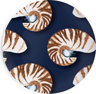 Salad Plates: Nautilus - Indigo Salad Plate, Blue