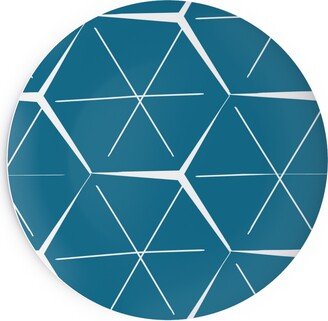 Salad Plates: Hexagons - Blue Salad Plate, Blue