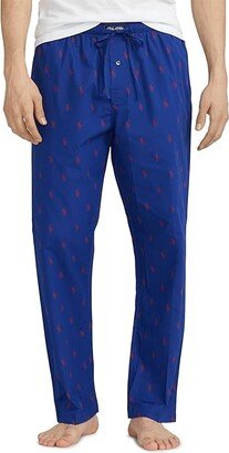 All Over Pony Player Woven Sleepwear Pants (Heritage Royal/RL2000 Red) Men's Underwear