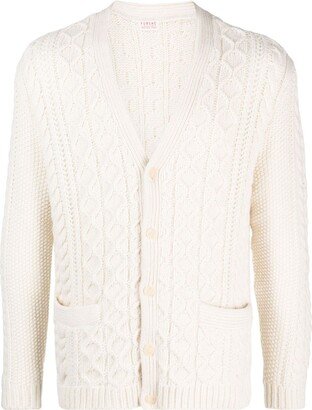 FURSAC V-neck cable-knit cardigan