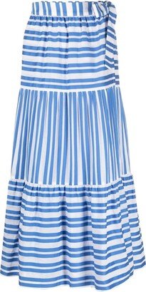 Fortuna striped maxi skirt