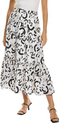 Ruffle Hem Maxi Skirt