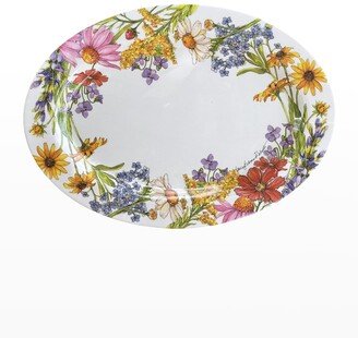 Bamboo Table Wildflower Oval Platter