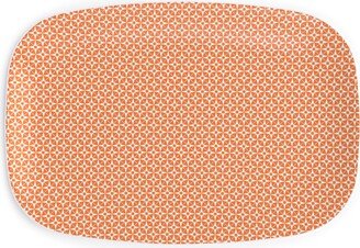 Serving Platters: Starburst Geometric - Orange Serving Platter, Orange