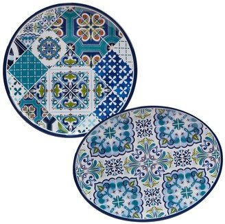 Certified Mosaic 2 Piece Melamine Platter Set