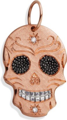 JULEZ BRYANT Skor Small Ghostrider Skull Rose Gold Charm