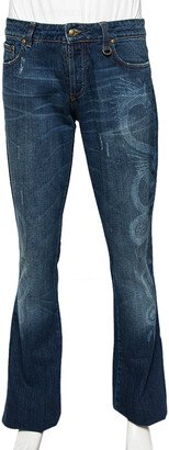 Blue Dragon Effect Denim Boot Cut Jeans S