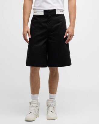 Men's Sartorial Waistband Wide-Leg Cargo Shorts