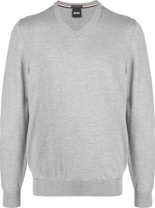 V-neck wool sweater-AA