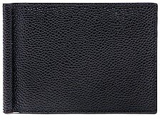 Pebble Grain Money Clip Wallet in Black