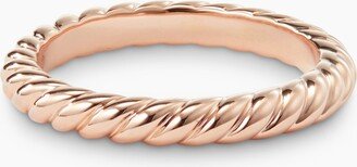 DY Unity Cable Band Ring in 18K Rose Gold Women's Size 4.5