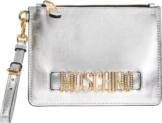 Embellished Logo Plaque Clutch Bag-AA