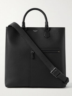 Logo-Print Full-Grain Leather Tote