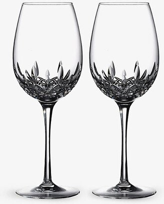Lismore Essence Crystal Wine Glasses set of two