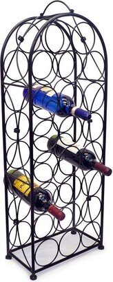 Black 23 Bottle Bordeaux Chateau Wine Rack