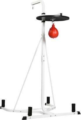 Free-Standing Speed Bag Platform Station Boxing Stand Heavy Duty Frame White