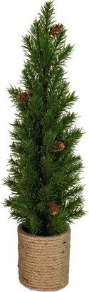 Northlight 1.4 FT Mini Artificial Christmas Tree with Pinecones - Unlit