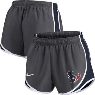 Women's Charcoal Houston Texans Logo Performance Tempo Shorts