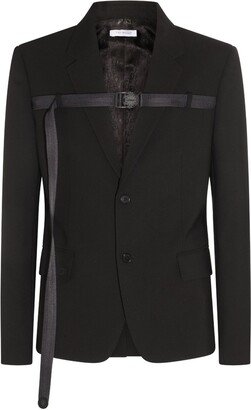 Single-Breasted Long-Sleeved Blazer-AE