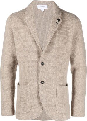 Single-Breasted Knitted Cashmere Blazer