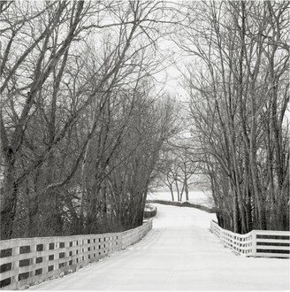 Nicholas Bel Country Lane in Winter Canvas Art - 15.5 x 21