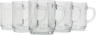 x Duralex glass Amber mugs (set of 6)