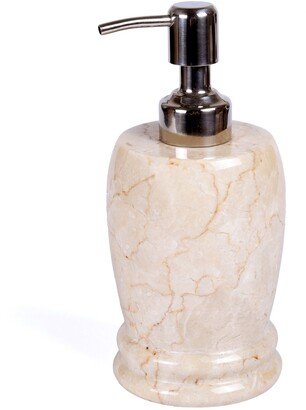 Double Rings Collection Champagne Marble Liquid Soap Dispenser, Lotion Dispenser - Beige