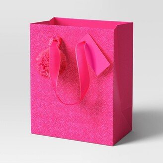 Petite Glittered Christmas Gift Bag Pink - Wondershop™