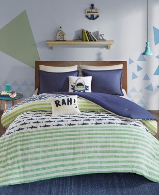 Kids Finn 5-Pc. Comforter Set, Full/Queen - Green/Navy