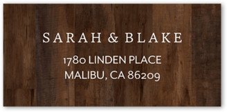 Wedding Address Labels: Simple Woodgrain Address Label, Brown, Address Label, Matte