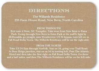 Enclosure Cards: Burlap And Lace Wedding Enclosure Card, Beige, Signature Smooth Cardstock, Rounded