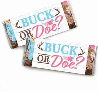 Big Dot Of Happiness Buck or Doe - Candy Bar Wrapper Hunting Gender Reveal Party Favors - Set of 24