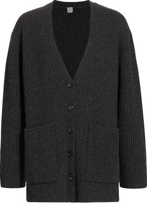 Oversized Ribbed Wool Cardigan