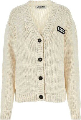 Logo-Patch Buttoned Cardigan