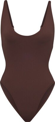 Signature Swim Scoop Neck One Piece | Cocoa