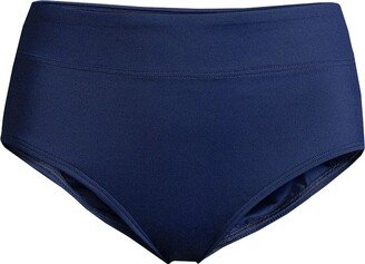 Women's Chlorine Resistant Tummy Control High Waisted Bikini Swim Bottoms - 16 - Deep Sea Navy