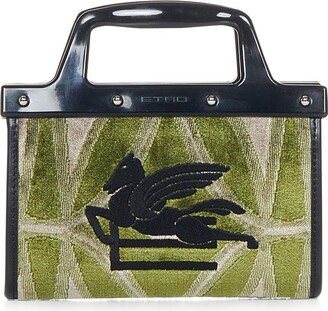 Pegaso Motif Patterned Jacquard Belt Bag