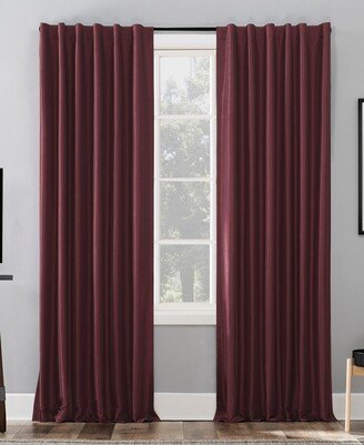 Evelina Faux Silk Thermal Blackout Curtain Panel, 50