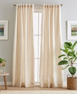 100 Back Tab Lined 2 Piece Curtain Panel Collection