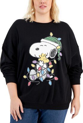 Grayson Threads, The Label Trendy Plus Size Festive Snoopy Sweatshirt