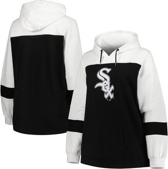 Women's Black Chicago White Sox Plus Size Colorblock Pullover Hoodie