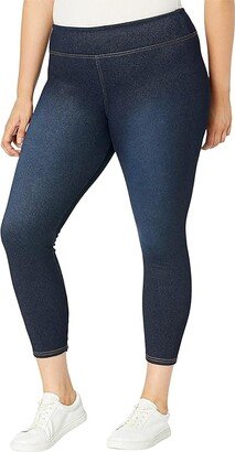 Plush Lined High-Rise Denim Leggings (Midnight Rinse) Women's Jeans