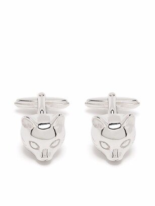 Silver Cat Cufflinks