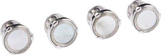 Cufflinks And Tie Clips Silver-AJ