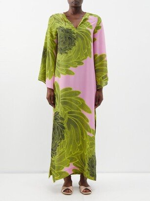 Phoebe Floral-print Silk Kaftan